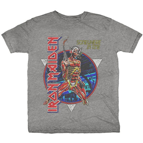 Iron Maiden Unisex T-Shirt: Somewhere in Time (Large)