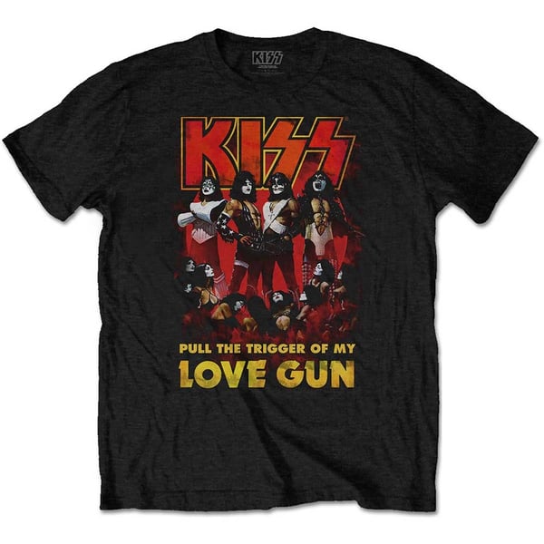 KISS Unisex T-Shirt: Love Gun Glow (Large)