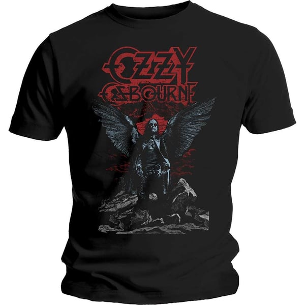 Ozzy Osbourne Unisex T-Shirt: Angel Wings (Medium)