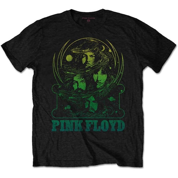 Pink Floyd Unisex T-Shirt: Green Swirl (Medium)