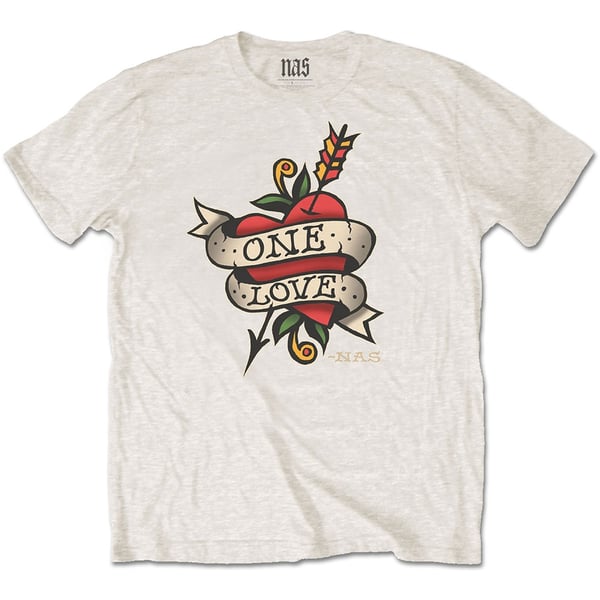 Nas Unisex T-Shirt: Love Tattoo (Medium)