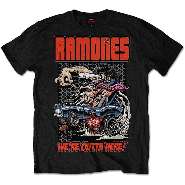 Ramones Unisex T-Shirt: Outta Here (Large)