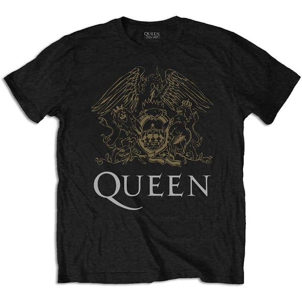 Queen Unisex T-Shirt: Crest (Large)