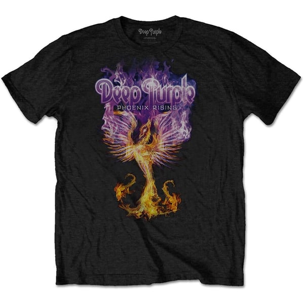 Deep Purple Unisex T-Shirt: Phoenix Rising (Large)