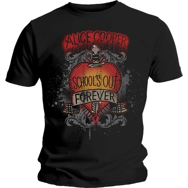 Alice Cooper Unisex T-Shirt: Schools Out Dagger (Large)