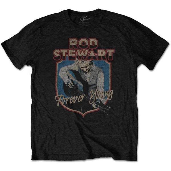 Rod Stewart Unisex T-Shirt: Forever Crest (Large)