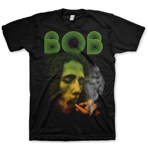 Bob Marley Unisex T-Shirt: Smoking Da Erb (X-Large)