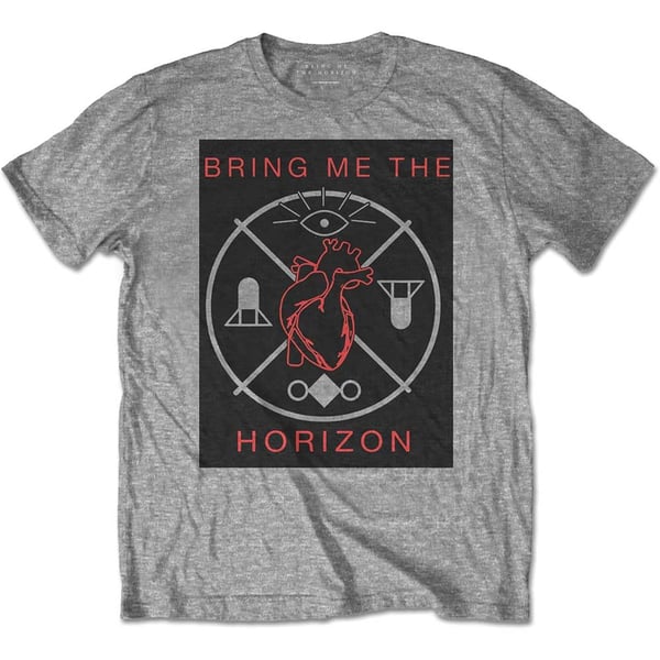 Bring Me The Horizon Unisex T-Shirt: Heart & Symbols (X-Large)