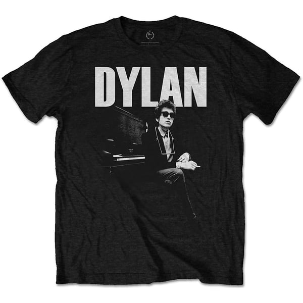 Bob Dylan Unisex T-Shirt: At Piano (XX-Large)