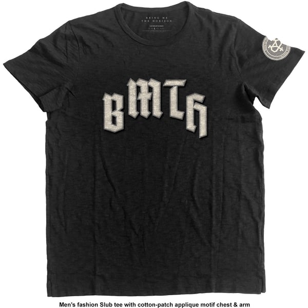 Bring Me The Horizon Unisex Applique T-Shirt: Crooked Young (Large)