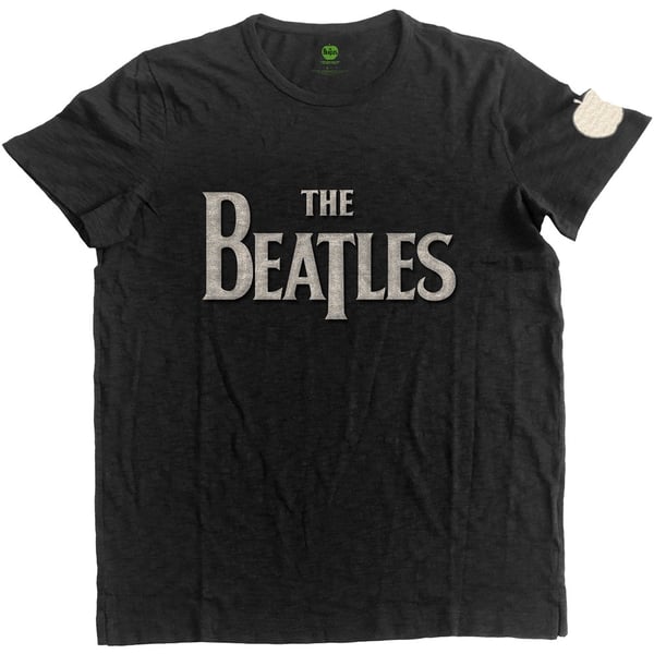 The Beatles Unisex Applique T-Shirt: Drop T Logo (Large)