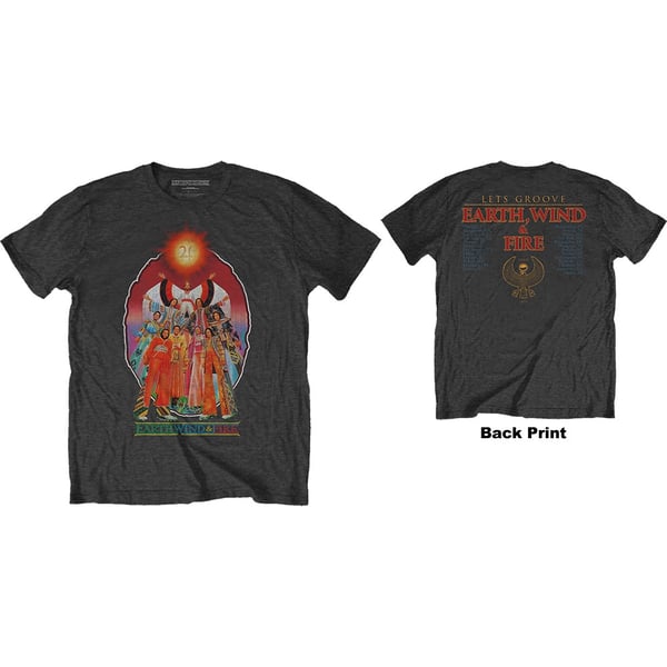 Earth Wind & Fire Unisex T-Shirt: Let's Groove (Back Print) (Small)