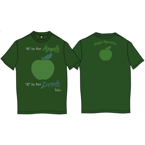 The Beatles Unisex T-Shirt: A is for Apple (Back Print) (Small)