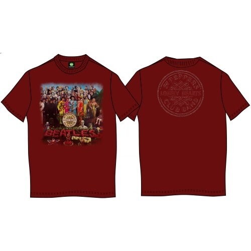 The Beatles Unisex T-Shirt: Sgt Pepper (Back Print) (Small)