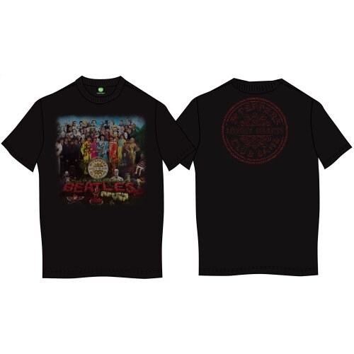The Beatles Unisex T-Shirt: Sgt Pepper (Back Print) (Small)