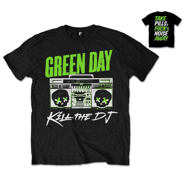 Green Day Unisex T-Shirt: Kill the DJ (Back Print) (Small)