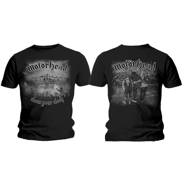 Motorhead Unisex T-Shirt: Clean Your Clock B&W (Back Print) (Small)