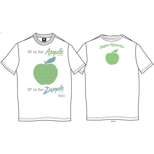 The Beatles Unisex T-Shirt: A is for Apple (Back Print) (Medium)