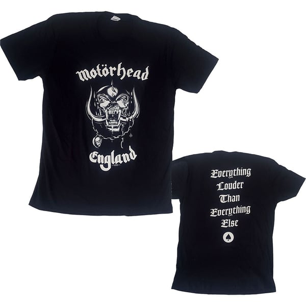 Motorhead Unisex T-Shirt: England (Back Print) (XX-Large)