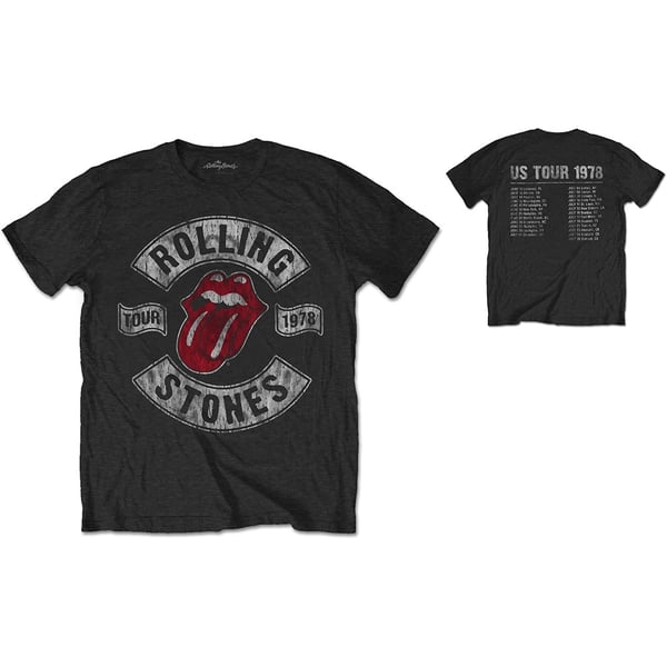 The Rolling Stones Unisex T-Shirt: US Tour 1978 (Back Print) (Small)