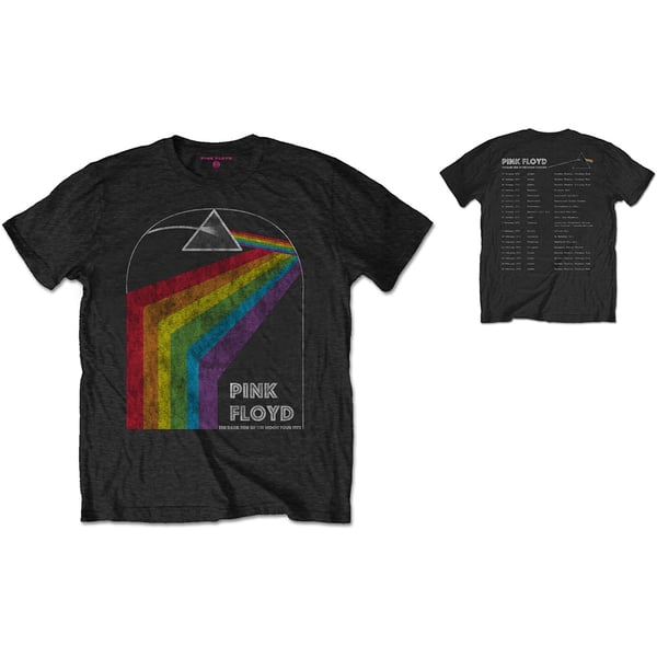 Pink Floyd Unisex T-Shirt: Dark Side of the Moon 1972 Tour (Back Print) (Small)