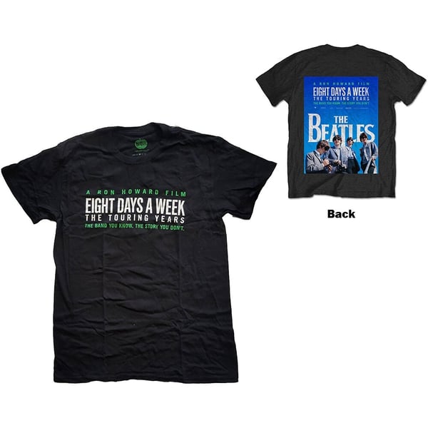 The Beatles Unisex T-Shirt: 8 Days A Week Movie Poster (Back Print) (XX-Large)