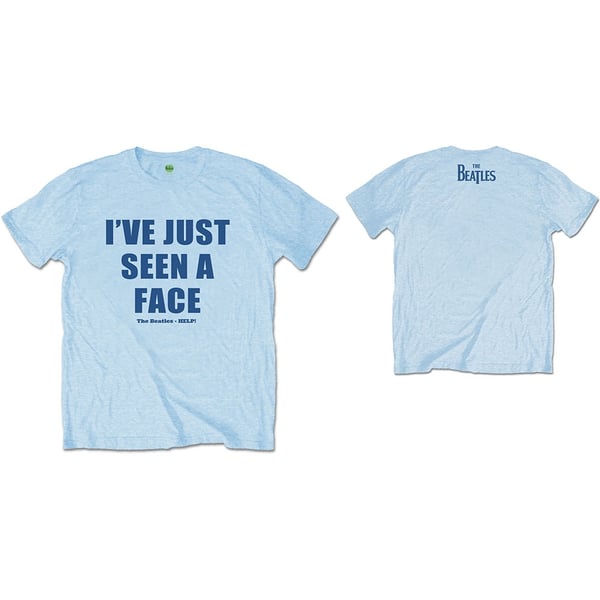 The Beatles Unisex T-Shirt: I've Just Seen A Face (Back Print) (Small)