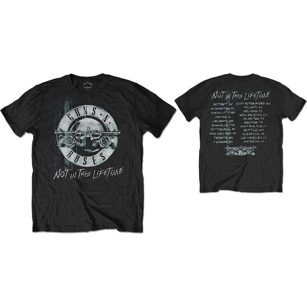 Guns N' Roses Unisex T-Shirt: Not in this Lifetime Tour Xerox (Back Print) (Medium)