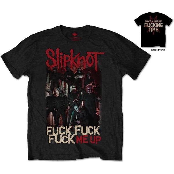 Slipknot Unisex T-Shirt: Fuck Me Up (Back Print) (X-Large)