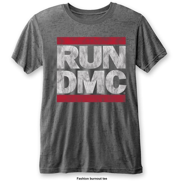 Run DMC Unisex Burn Out T-Shirt: DMC Logo (X-Large)