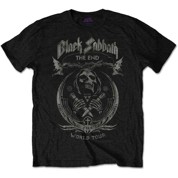 Black Sabbath Unisex T-Shirt: The End Mushroom Cloud (Medium)