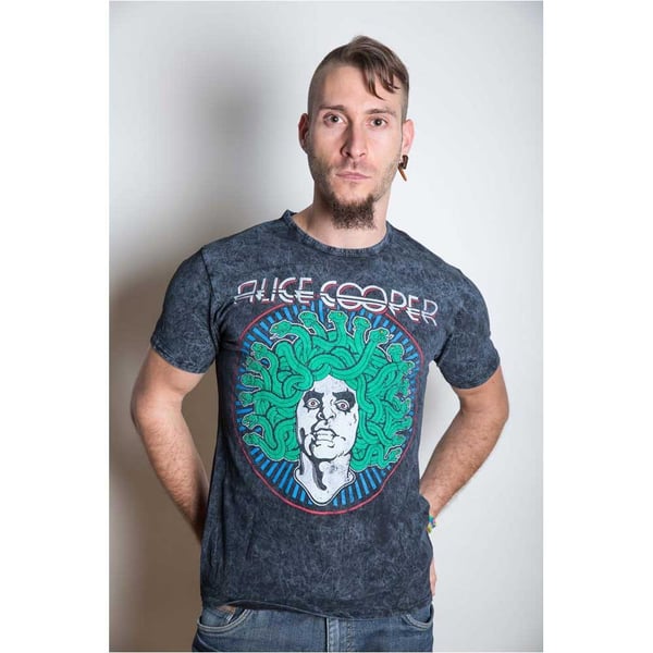 Alice Cooper Unisex T-Shirt: Medusa (Illuminous & Puff Print) (XX-Large)