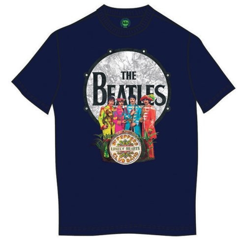 The Beatles Unisex Premium Tee: Sgt Pepper & Drum (Small)