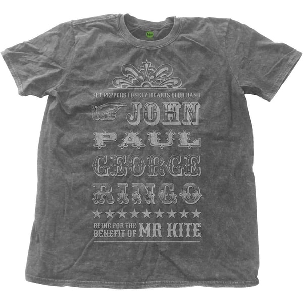 The Beatles Unisex Snow Wash T-Shirt: Mr Kite (Medium)