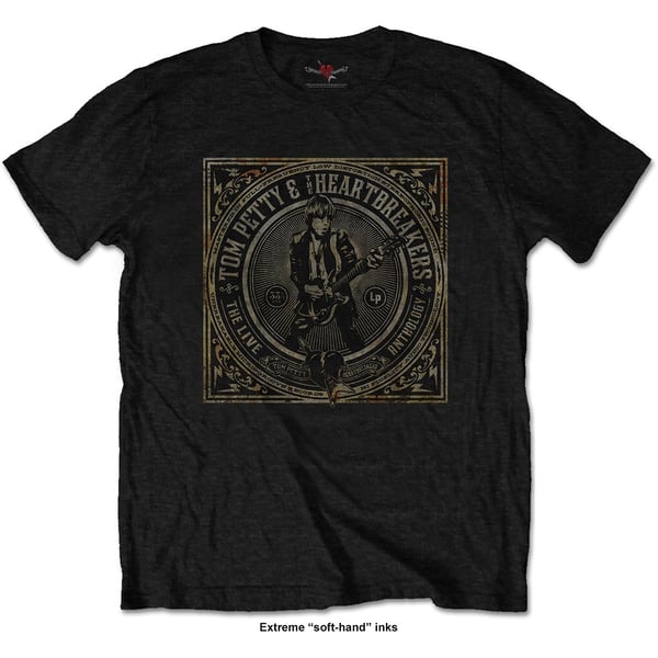 Tom Petty & The Heartbreakers Unisex T-Shirt: Live Anthology (Soft Hand Inks) (Small)