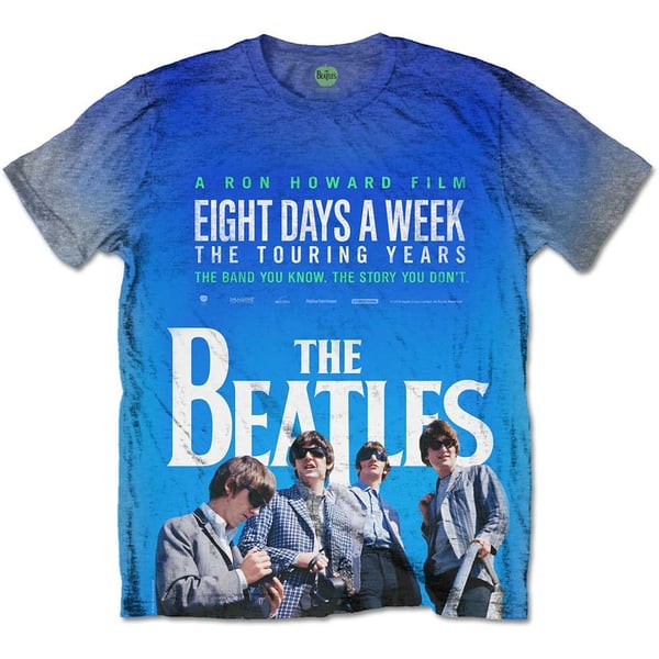 The Beatles Unisex Sublimation T-Shirt: 8 Days a Week Movie Poster (Large)