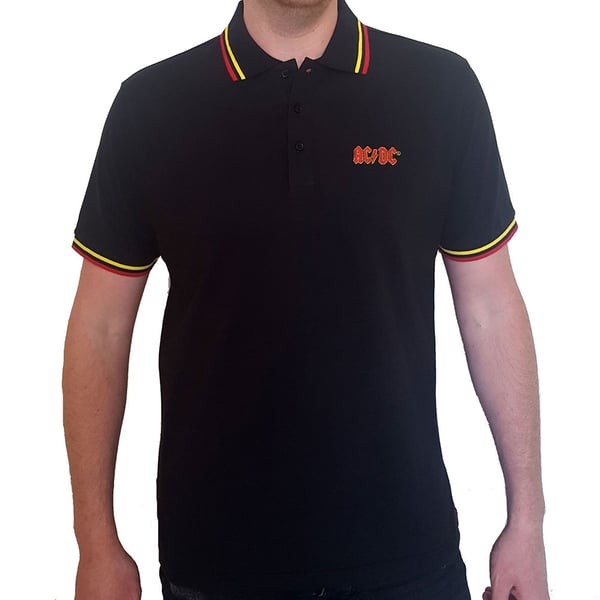 AC/DC Unisex Polo Shirt: Classic Logo (Large)