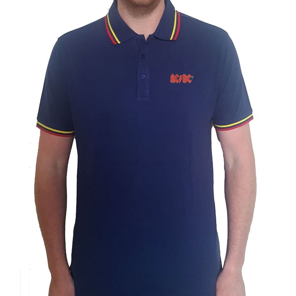 AC/DC Unisex Polo Shirt: Classic Logo (X-Large)