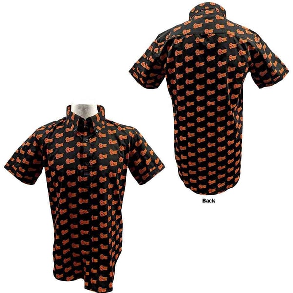 David Bowie Unisex Casual Shirt: Logo Pattern (All Over Print) (Large)