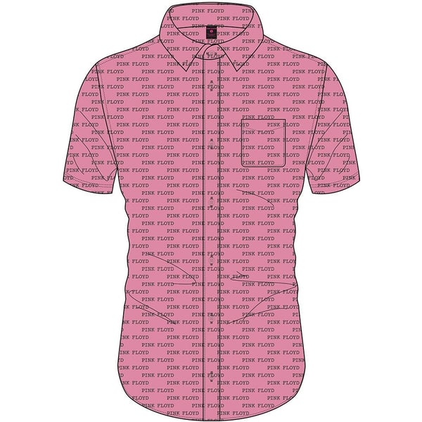 Pink Floyd Unisex Casual Shirt: Courier Pattern (All Over Print) (Large)
