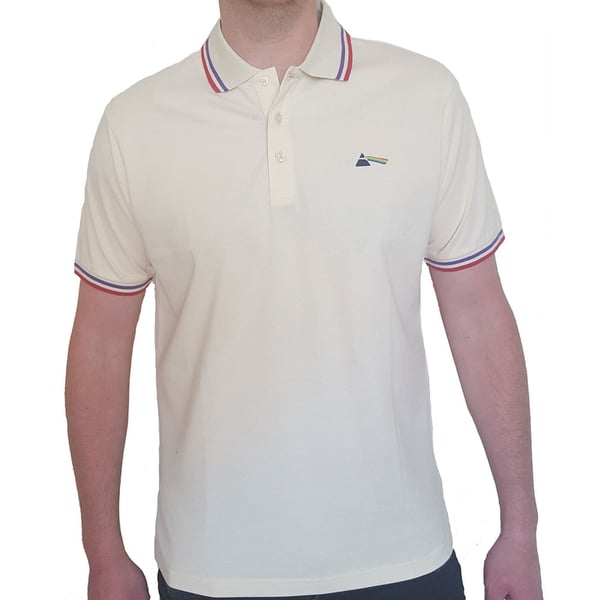 Pink Floyd Unisex Polo Shirt: Dark Side of the Moon Prism (Large)