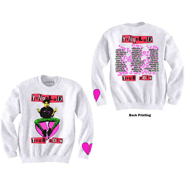 Yungblud Unisex Sweatshirt: Tour (Back & Arm Print) (Large)