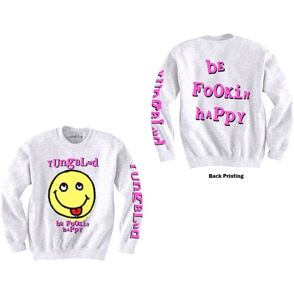 Yungblud Unisex Sweatshirt: Raver Smile (Back & Arm Print) (Large)