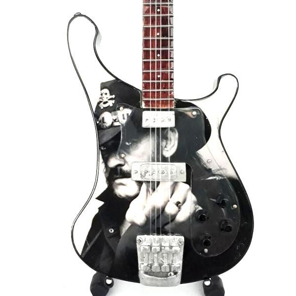 Mini-gitaar Lemmy Kilmister Bass Motorhad Rockenbastard ace of Spades replica tribute model hardcase box miniatuur gitaar bas verzamelhoes Rock