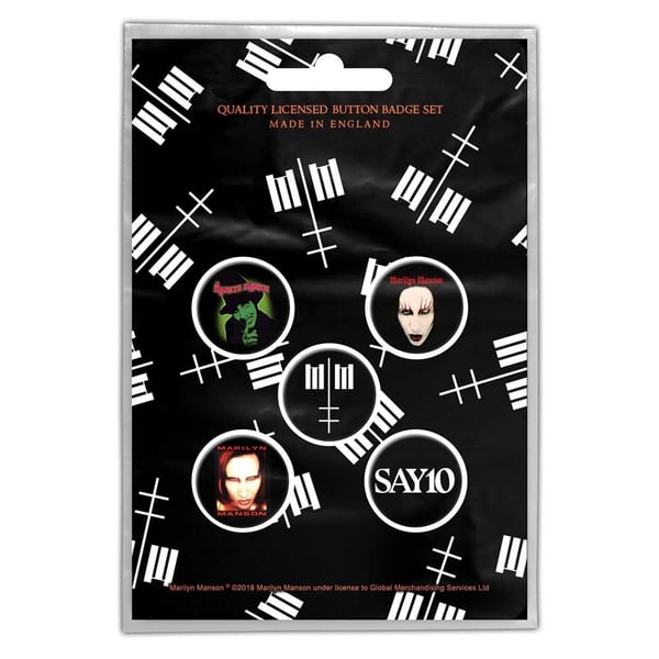 Marilyn Manson Button Badge Pack: Cross Logo (Retail Pack) Marilyn Manson Button Badge Pack: Cross Logo (Retail Pack)