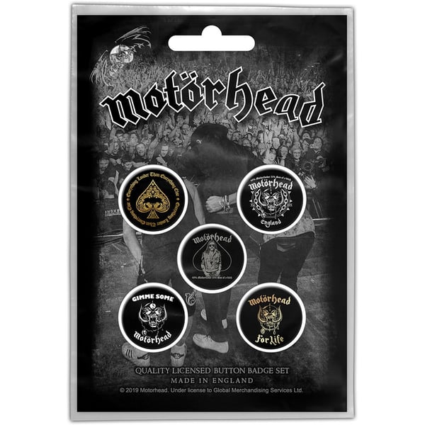 Motorhead Button Badge Pack: Clean Your Clock