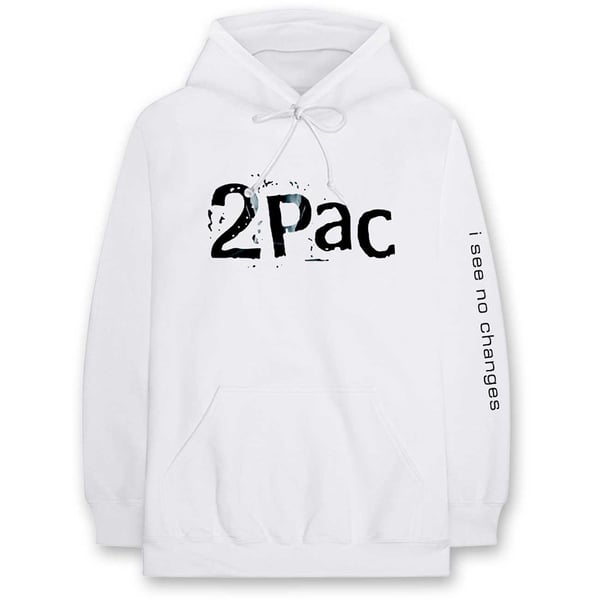 Tupac Unisex Pullover Hoodie: I See No Changes (X-Large)