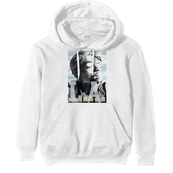 Tupac Pullover Hoodie: LA Skyline (XX-Large)