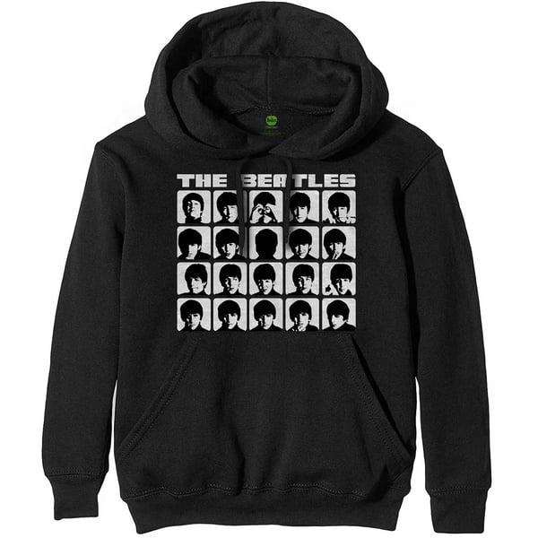 The Beatles Unisex Pullover Hoodie: Hard Days Night Faces Mono (Medium)