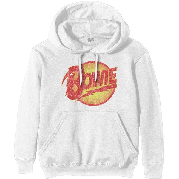 David Bowie Pullover Hoodie: Vintage Diamond Dogs Logo (Medium)